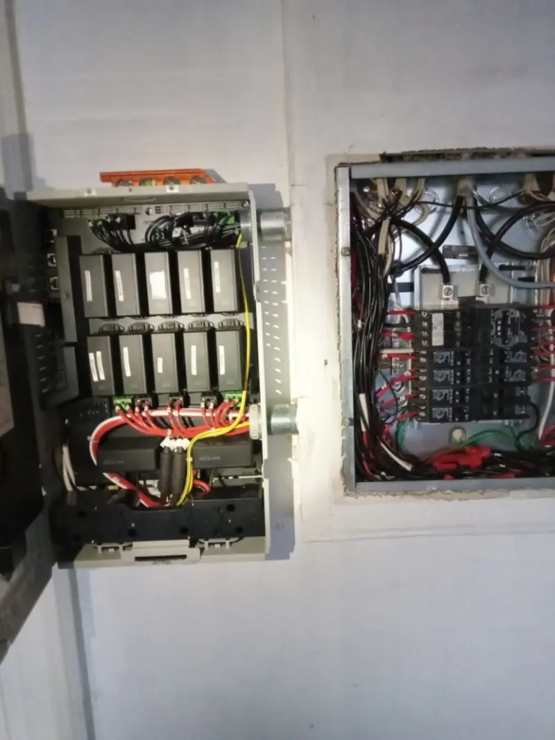 Electrical panel upgrade completed for Security Camera Wiring in Simsbury